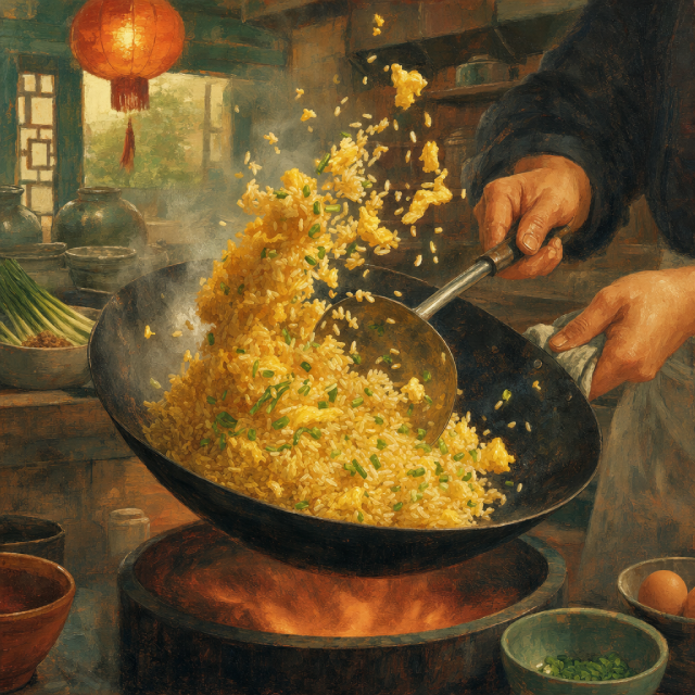 Riz sauté aux œufs